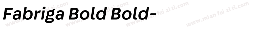 Fabriga Bold Bold字体转换
